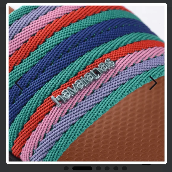 LIKE NEW Havaianas You Malta Mix Colorful Stripes Beach Slide Sandals Flip Flops - Picture 11 of 13